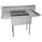 Koolmore 2 Compartment Stainless Steel NSF Commercial Kitchen Prep & Utility Sink with 2 Drainboards SB141611-12B3 - alternate 5